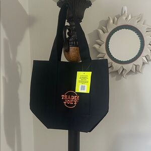 Trader Joe's Black Tote Bag NWT